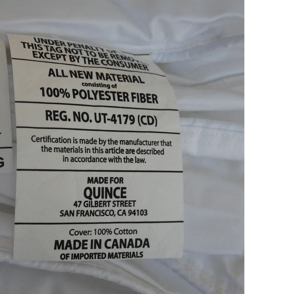 Quince Duvet Insert FULL QUEEN Ultra Warm Down Alternative Comforter NEW